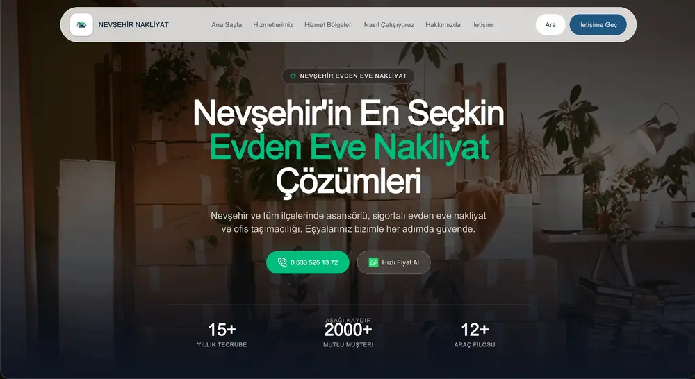 Nevşehir Evden Eve Nakliyat proje görseli