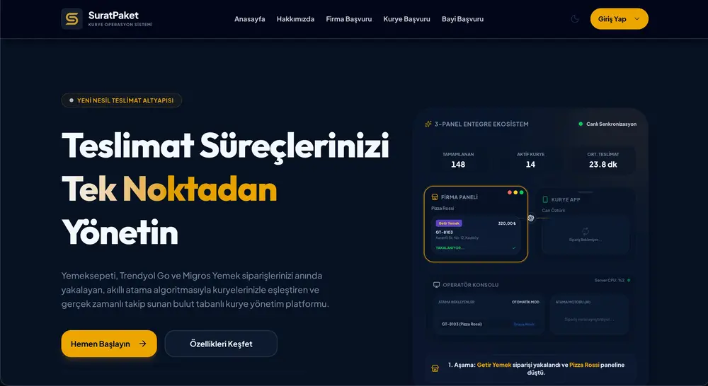 Sürat Paket proje görseli